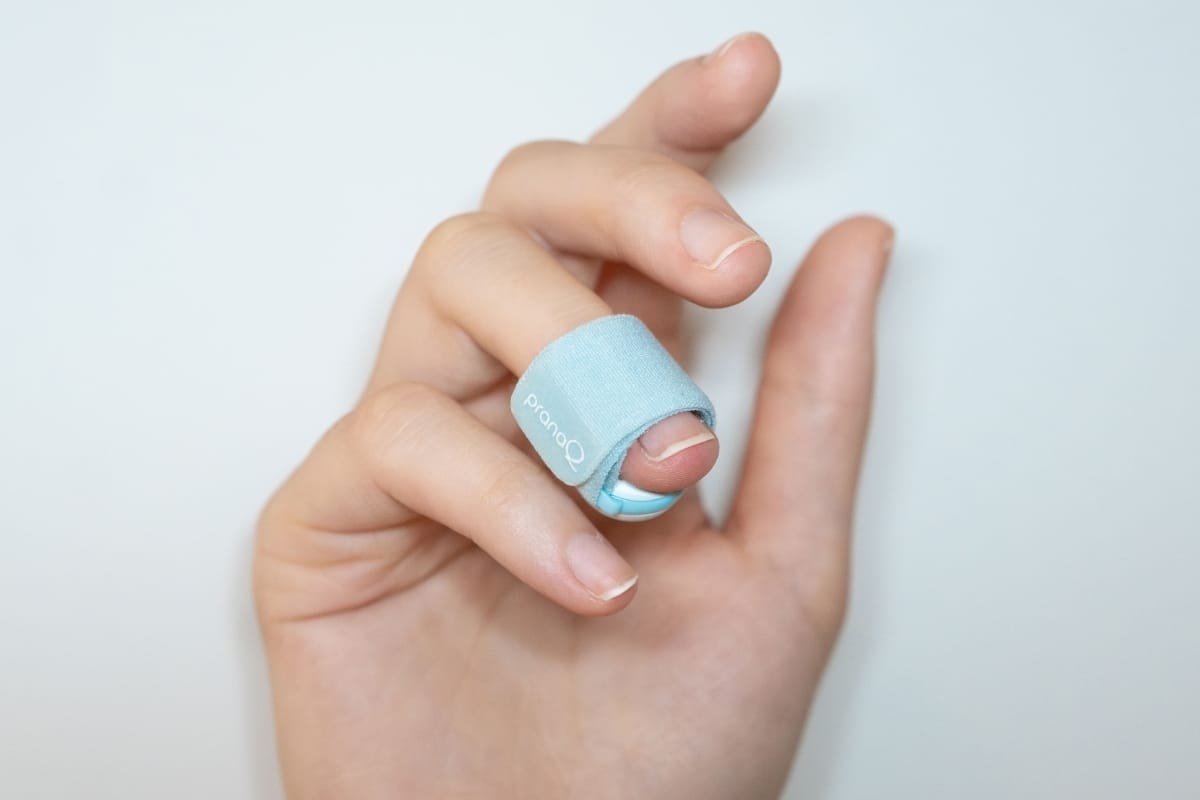 TipTraq device worn on finger